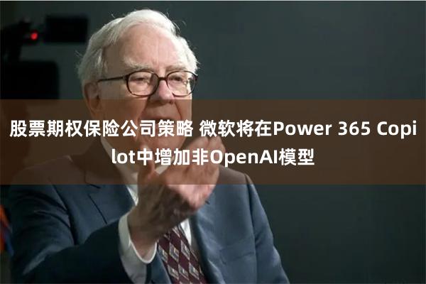 股票期权保险公司策略 微软将在Power 365 Copil